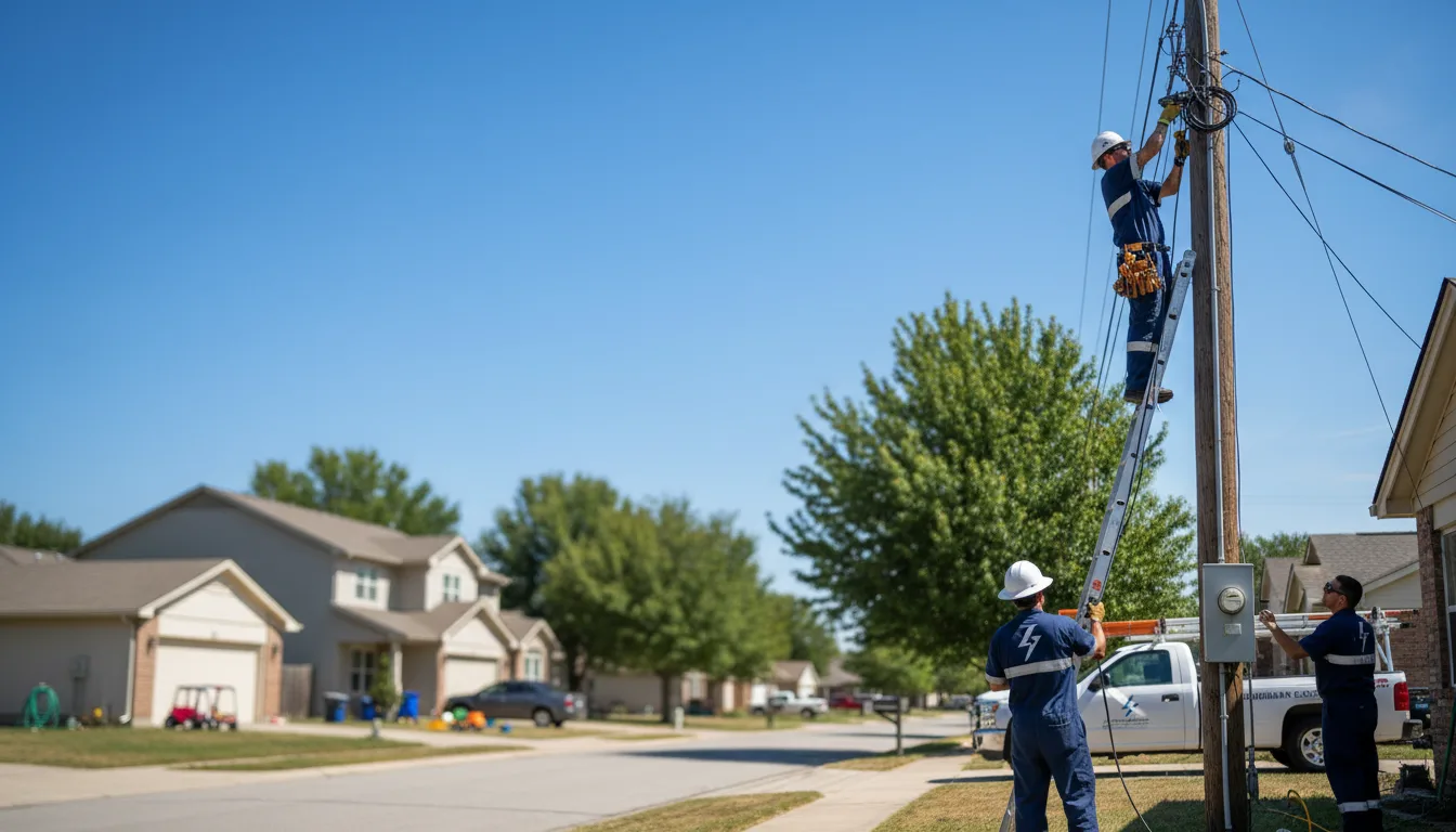 Residential electrician providing installation services in New Canton, IL